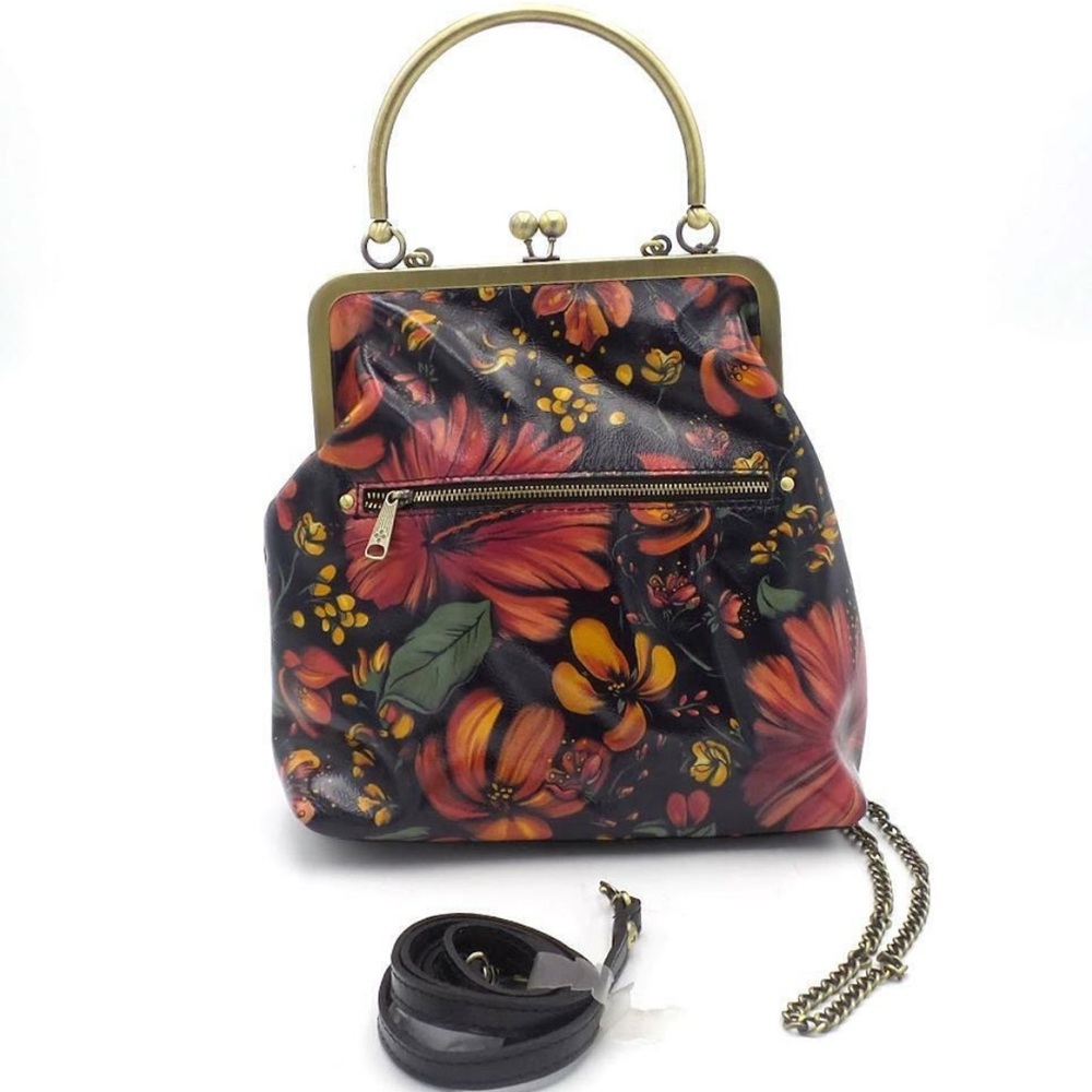 NWT PATRICIA NASH TROPICAL ESCAPE KISSLOCK SATCHEL CROSSBODY BAG
